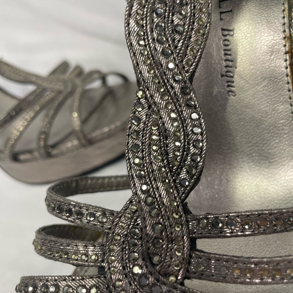 Strappy, sparkly super high heels in size 9!